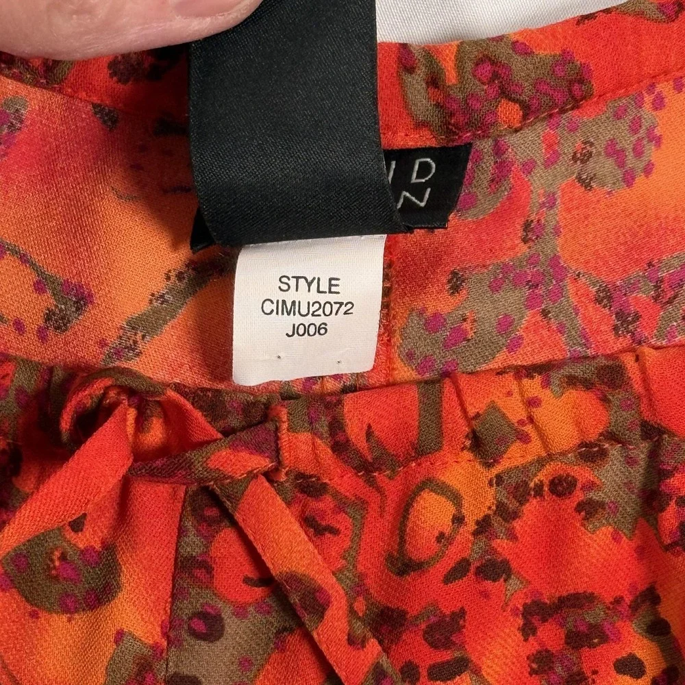 Sigrid Olsen Large Pants Silk Floral Wide Leg Resort Cruise Vacation Boho Ombre - Picture 5 of 10